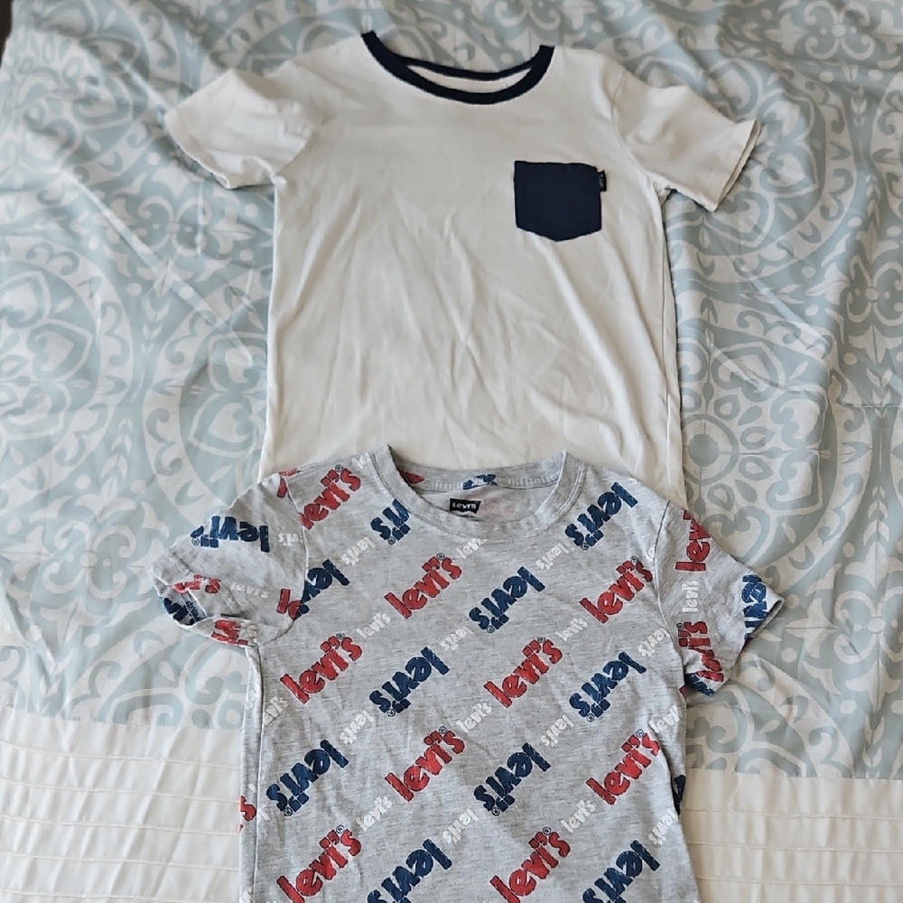 Levi's Kids Gray and White Logo T-Shirts